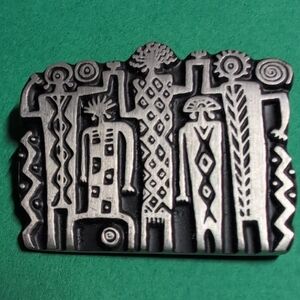 Silver Tribal Design Brooch